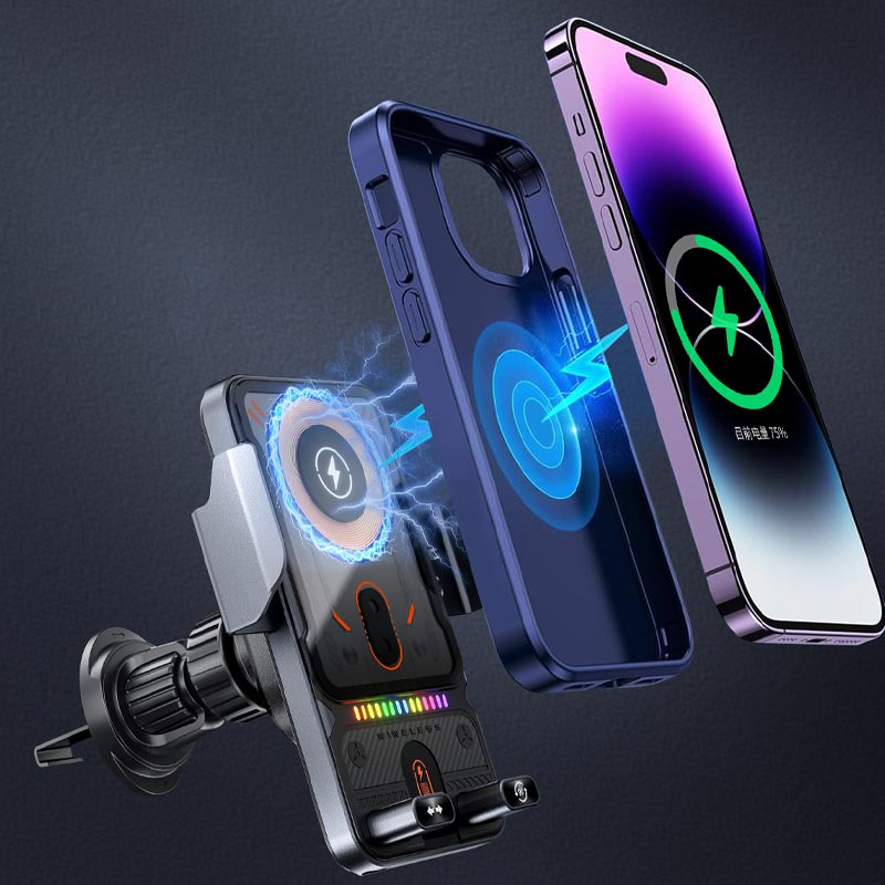 (30% OFF) Mount with auto-clamp and fast charging