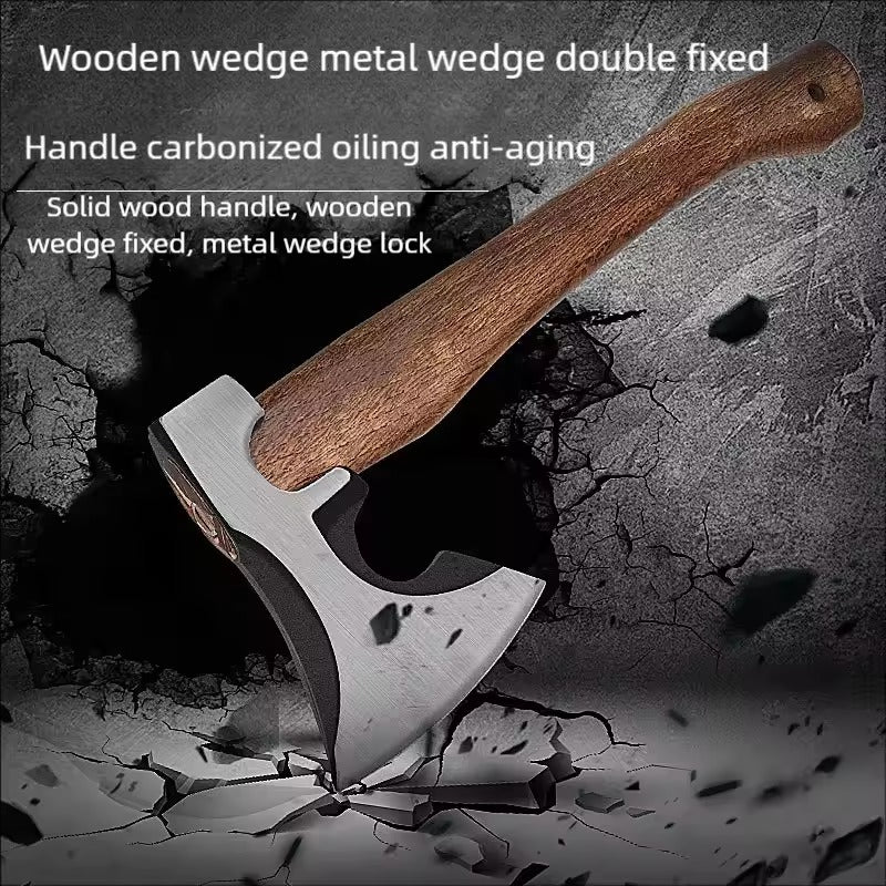(30% OFF) Hand-Forged Battle Axe - Durable Woodworking & Camping Tool