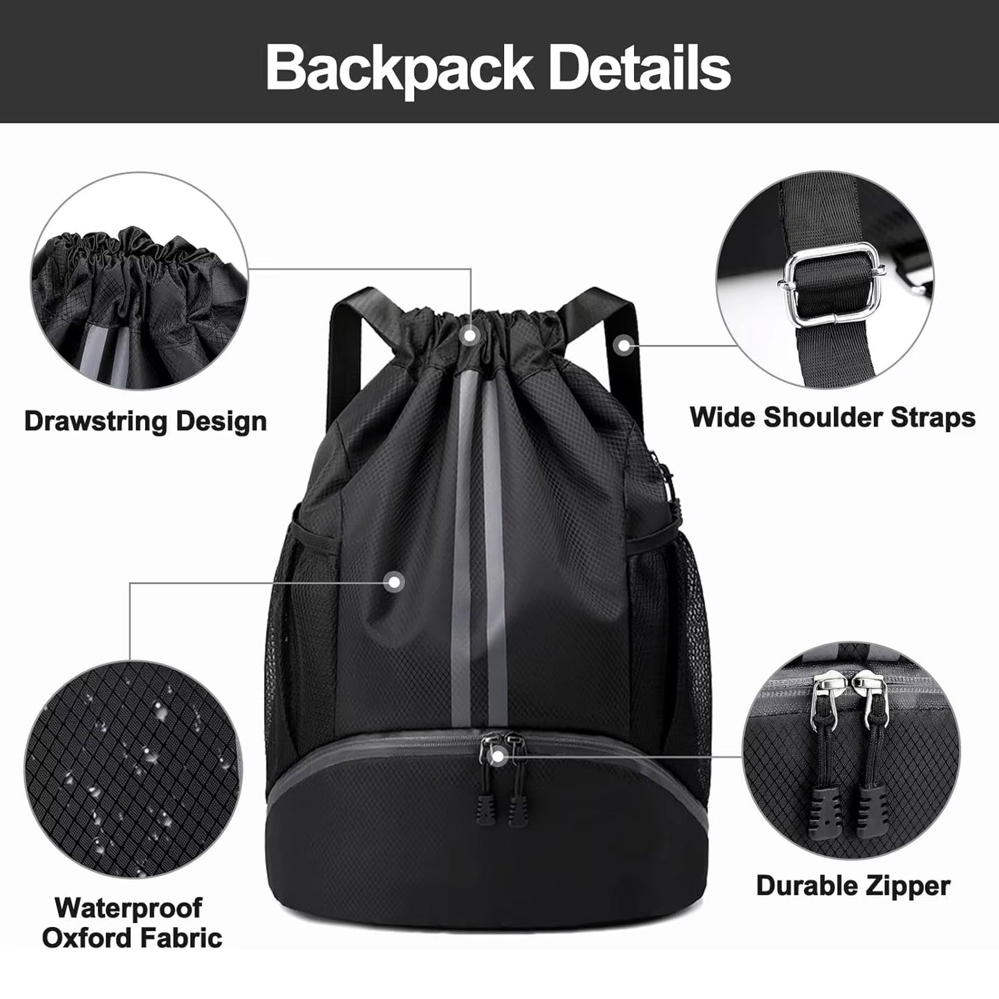 (50% OFF) Multipurpose Waterproof Sports Drawstring Backpack