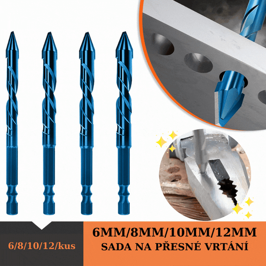 (30% sleva) Sada 4 titanových vrtáků, vrtá všechny materiály