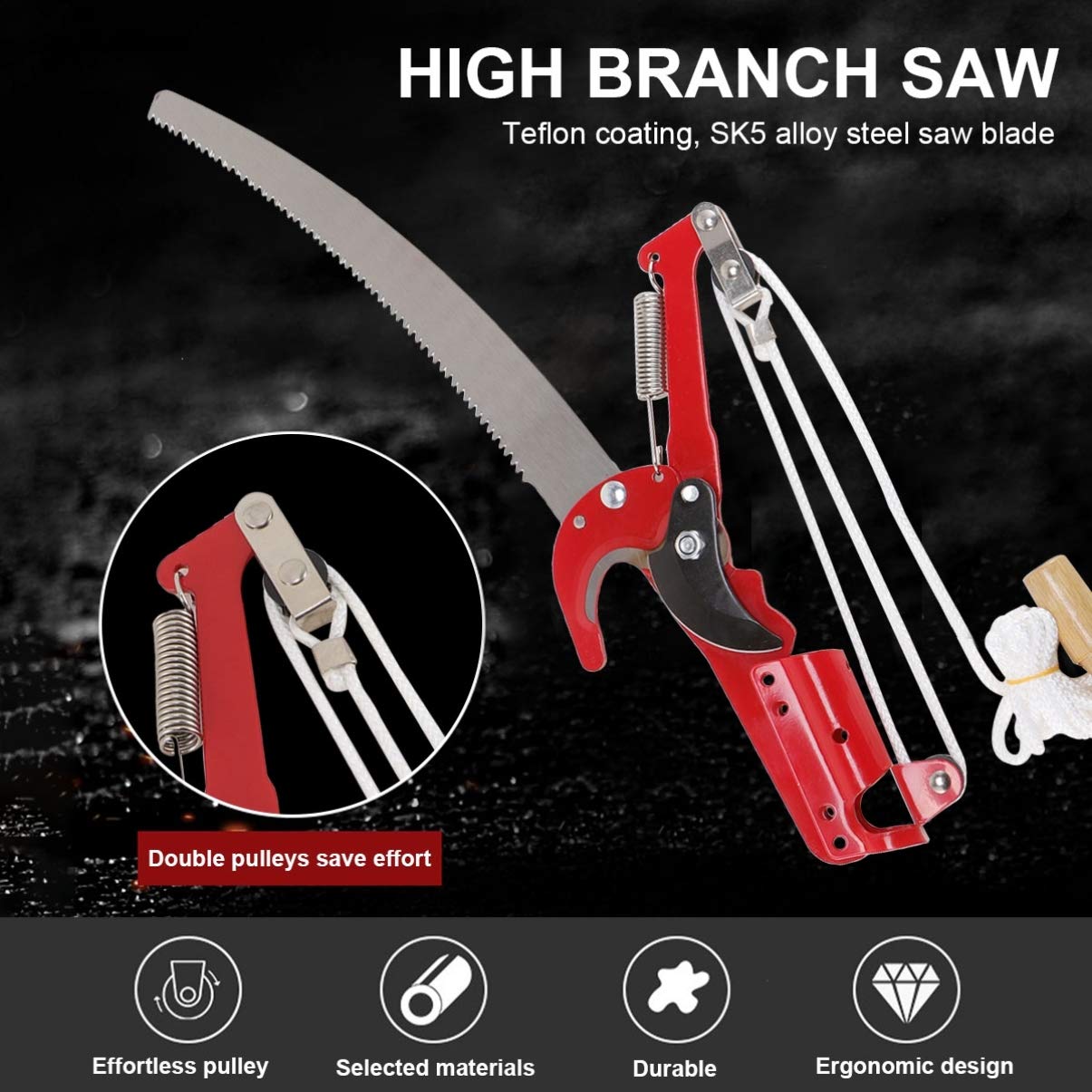 (30% OFF) 2 IN 1, Saw and Pruner for High Branches