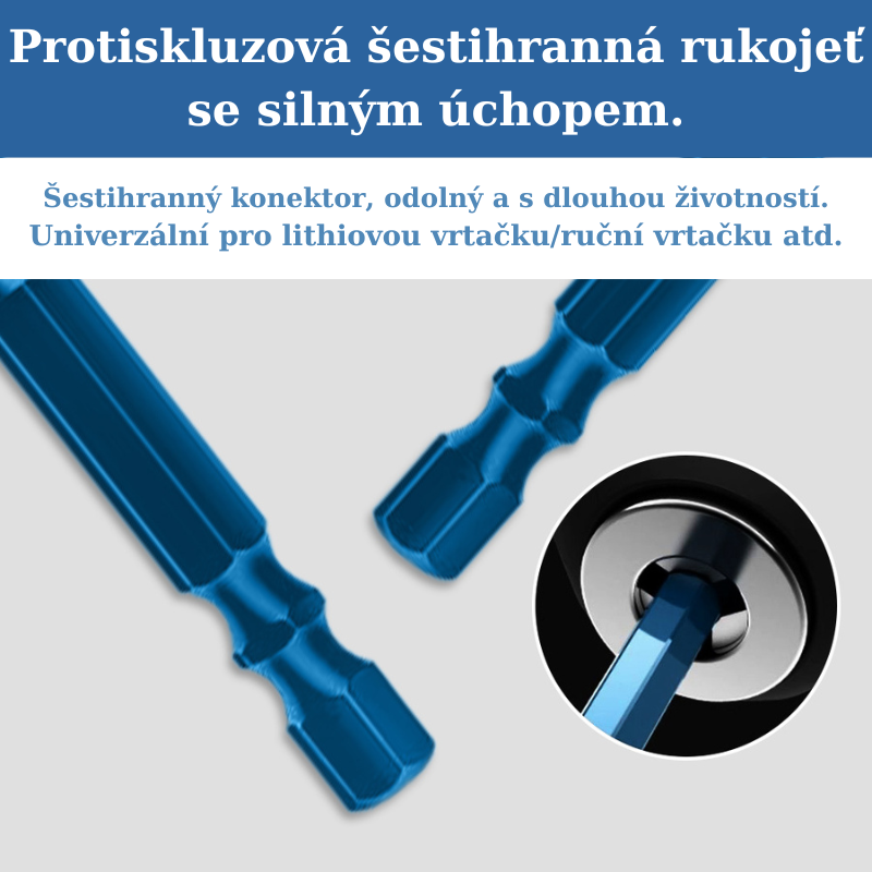 (30% sleva) Sada 4 titanových vrtáků, vrtá všechny materiály