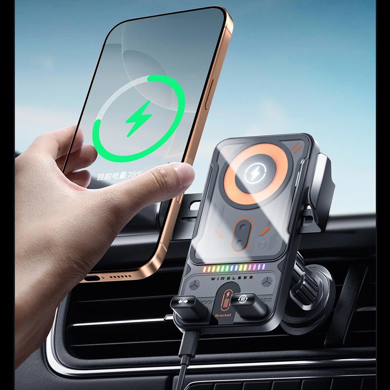 (30% OFF) Mount with auto-clamp and fast charging