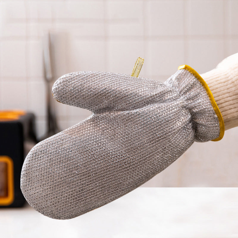 (30% sleva) Silver wire dishwashing gloves are antibacterial, waterproof, and heat-insulated.