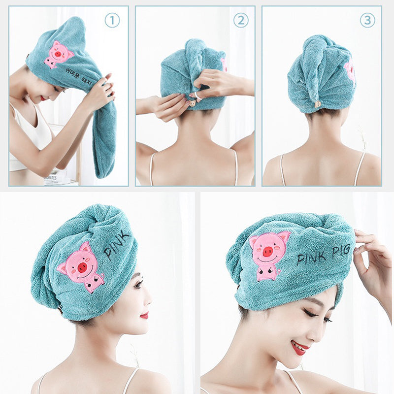 (30% sleva) Bath towels and hair drying hats made of smooth, comfortable fleece