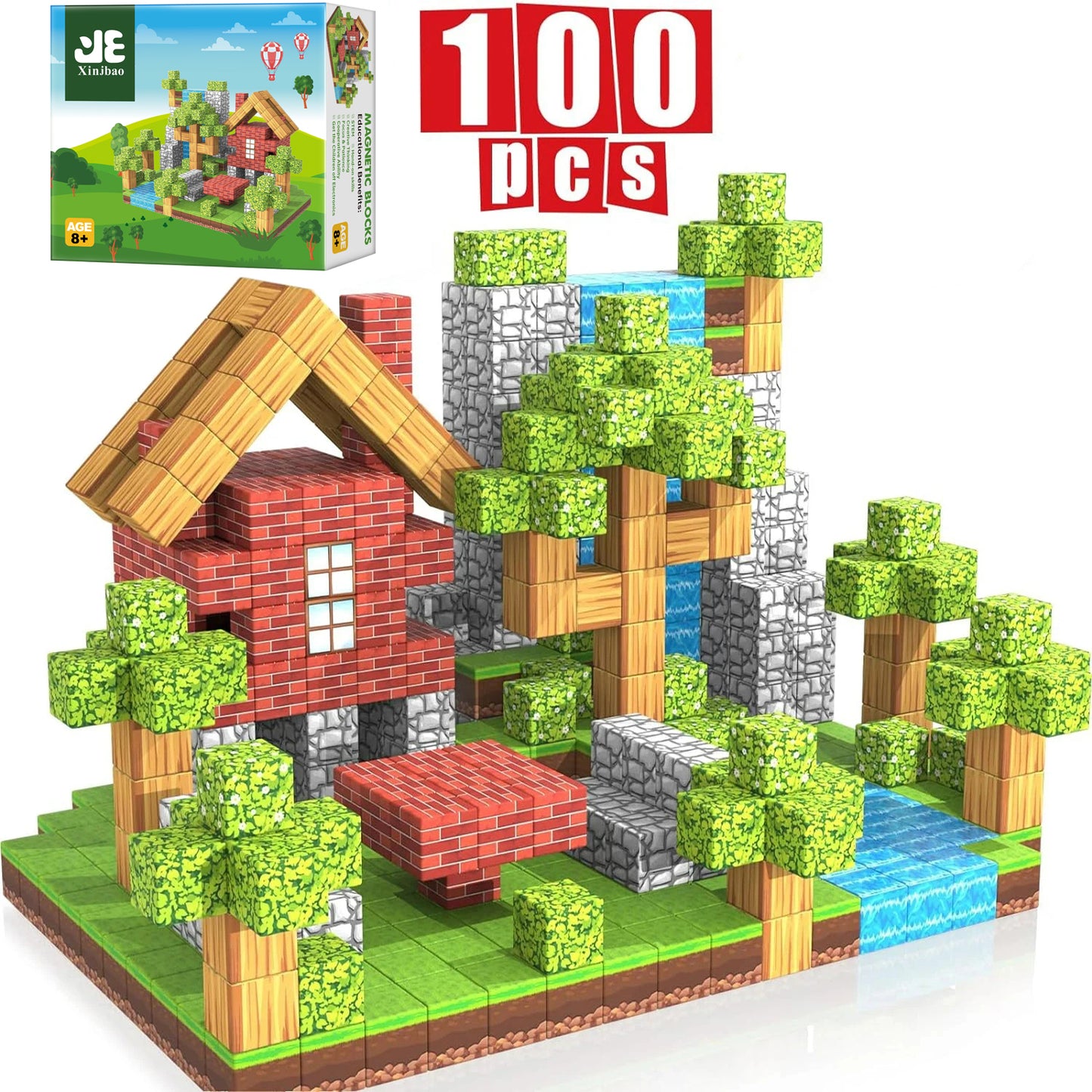 100pcs Magnetic Blocks Toy Build Magnet Set