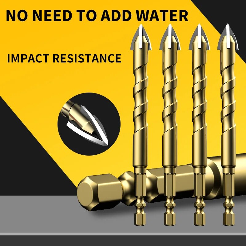 (30% DISCOUNT) Cross Hexagon Tile Drill Bit for Glass Concrete Ceramic Tile